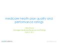 medicare health plan quality and performance ratings Mik