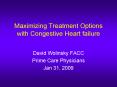 Maximizing Treatment Options with Congestive Heart failur