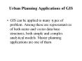 Urban Planning Applications of GIS GIS can be applied t