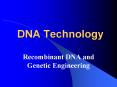 DNA Technology Recombinant DNA and Genetic Engineerin