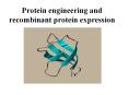 Protein engineering and recombinant protein expressio