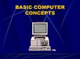 BASIC COMPUTER CONCEPTS What is a computer? An electroni