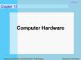 Orasa T. 13 Computer Hardware Identify the major types an
