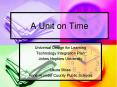 A Unit on Time Universal Design for Learning Technolog