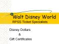 Walt Disney World RPSS Ticket Specialists Disney Dollars 