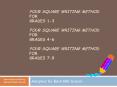 four square writing method for grades 1-3 four squar