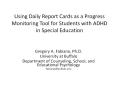 Using Daily Report Cards as a Progress Monitoring Tool fo