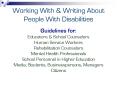 Working With & Writing About People With Disabilitie