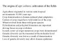 The origins of agri cultura, cultivation of the field