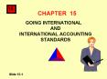 GOING INTERNATIONAL AND INTERNATIONAL ACCOUNTING STANDARD