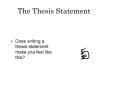 The Thesis Statement Does writing a thesis statement mak