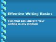 Effective Writing Basics Tips that can improve your writin