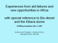 Experiences from aid failures and new opportunities i