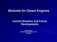 Biofuels for Diesel Engines Current Situation and Futur