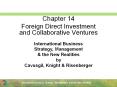 Chapter 14 Foreign Direct Investment and Collaborativ