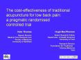 The cost-effectiveness of traditional acupuncture for lo