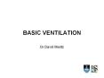 BASIC VENTILATION Dr David Maritz Mechanical ventilation