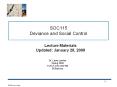 SOC115 Deviance and Social Control Lecture Material