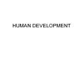 HUMAN DEVELOPMENT HUMAN DEVELOPMENT Development. Th
