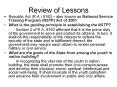 Review of Lessons Republic Act (R.A.) 9163   also known a