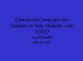 Educational Strategies for Teachers to help Students wit