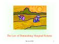 The Law of Diminishing Marginal Returns Short run and lon