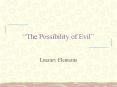  The Possibility of Evil  Literary Elements Characterizatio