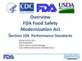 Overview FDA Food Safety Modernization Act Section 104
