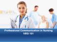 NRS 101 General Guidelines for Recording, continued Sequenc