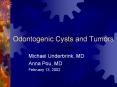 Odontogenic Cysts and Tumors Michael Underbrink, MD Ann