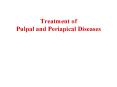 Treatment of Pulpal and Periapical Diseases 1. Cas