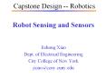 Capstone Design -- Robotics Robot Sensing and Sensor