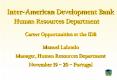 Inter-American Development Bank Human Resources Departmen