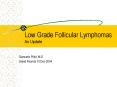 Low Grade Follicular Lymphomas An Update Giancarlo Pillot