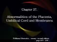 Abnormalities of the Placenta, Umbilical Cord and Membrane