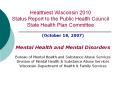 Healthiest Wisconsin 2010 Status Report to the Public Healt