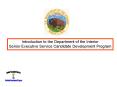 Introduction to the Department of the Interior Senio