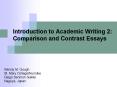 Introduction to Academic Writing 2: Comparison and Contras