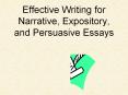 Effective Writing for Narrative, Expository, and Persuasiv
