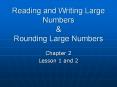Reading and Writing Large Numbers & Rounding Large Number
