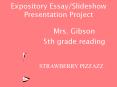 Expository Essay/Slideshow Presentation Project Mrs. Gibso