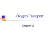 Oxygen Transport Chapter VI Oxygen Transport A