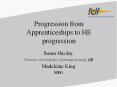 Progression from Apprenticeships to HE progression Susa