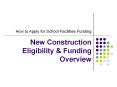 How to Apply for School Facilities Funding New Constructio
