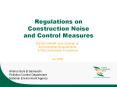 Regulations on Construction Noise and Control Measure