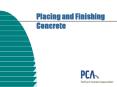 Placing and Finishing Concrete Basic Requirements fo