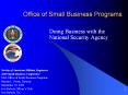Office of Small Business Programs Doing Business with th