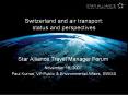 Switzerland and air transport: status and perspectives Sta