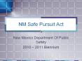 NM Safe Pursuit Act New Mexico Department Of Public Safet