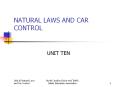 NATURAL LAWS AND CAR CONTROL UNIT TEN The difference betwee